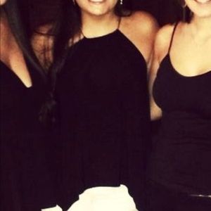 Express black silky top